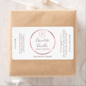 Minimale typografische cirkel roos goud lijst logo etiket (Insitu)