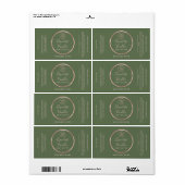 Minimale typografische cirkel roos goud lijst logo etiket (Full Sheet)