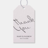 Minimale Typografische Fun, maar formele bruiloft Cadeaulabel (Voorkant)