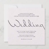 Minimale Typografische Fun, maar formele bruiloft Kaart (Voorkant)