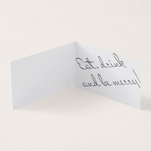 Minimale Typografische Fun, maar formele bruiloft Kaart (Binnen)