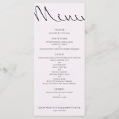 Minimale Typografische Fun, maar formele bruiloft Menu (Voorkant)