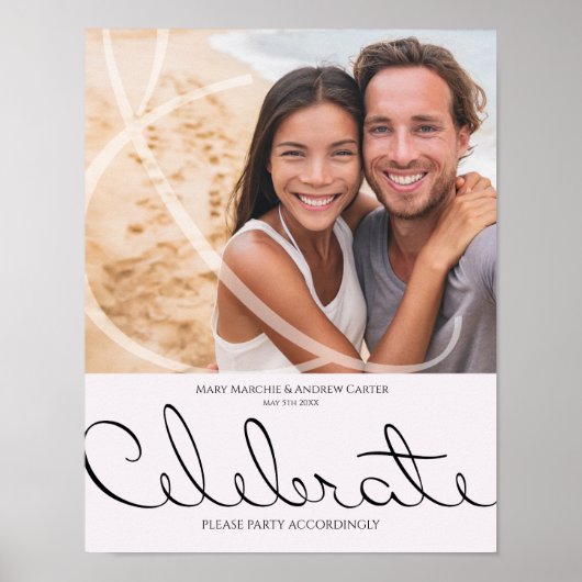 Minimale Typografische Fun, maar formele bruiloft Poster (Voorkant)