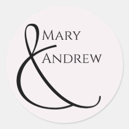 Minimale Typografische Fun, maar formele bruiloft Ronde Sticker