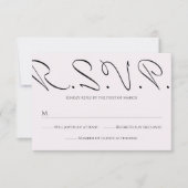 Minimale Typografische Fun, maar formele bruiloft RSVP Kaartje (Voorkant)