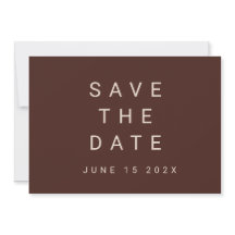 Minimale Typografische Herfstpruim Save The Date