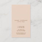 Minimale typografische peach Vertical Appointcard Visitekaartje (Achterkant)