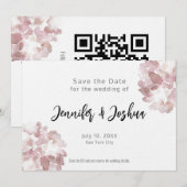 Minimale Typografische Waterverf Opslaan datum Save The Date (Voorkant / Achterkant)