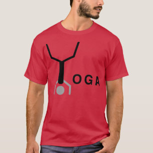 Minimale typografische yoga-woordontwerp t-shirt