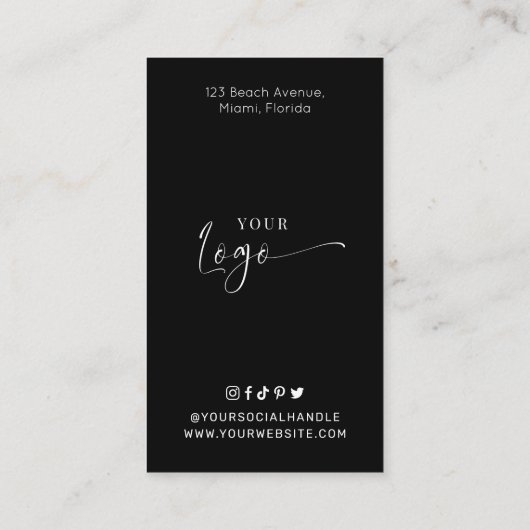 Minimale uitbreidingen van zwart-wit-haaruitval na visitekaartje (Achterkant)