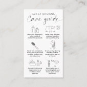 Minimale uitbreidingen van zwart-wit-haaruitval na visitekaartje (Voorkant)