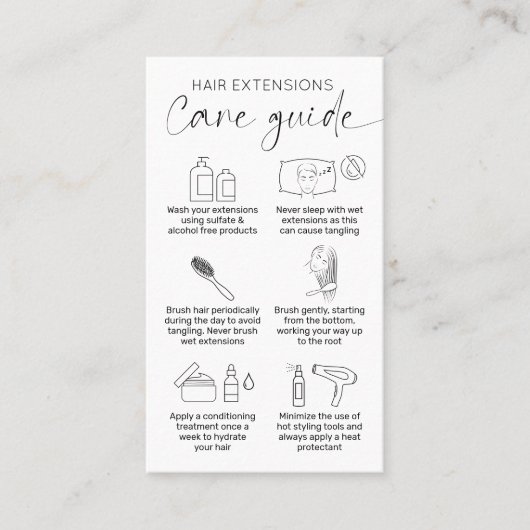 Minimale uitbreidingen van zwart-wit-haaruitval na visitekaartje (Voorkant)