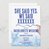 Minimale uitnodiging Bachelorette Weekend (Voorkant / Achterkant)