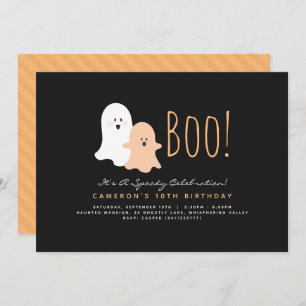 Minimale uitnodiging Boo Cute Ghost Halloween