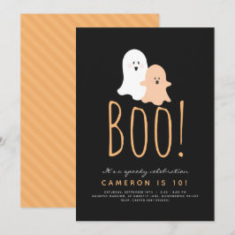 Minimale uitnodiging Boo Cute Ghost Halloween