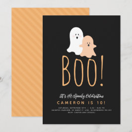 Minimale uitnodiging Boo Cute Ghost Halloween