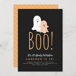 Minimale uitnodiging Boo Cute Ghost Halloween