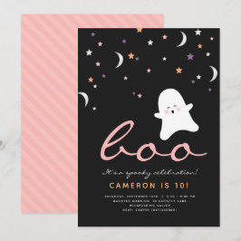 Minimale uitnodiging Boo Cute Ghost Halloween