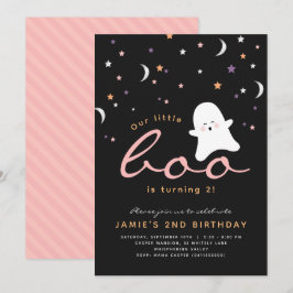 Minimale uitnodiging Boo Cute Ghost Halloween