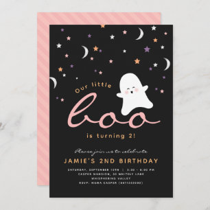 Minimale uitnodiging Boo Cute Ghost Halloween