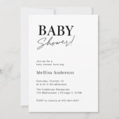 Minimale uitnodiging tot Baby shower (Voorkant)
