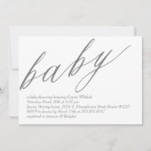 Minimale uitnodiging tot Baby shower (Voorkant)