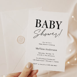 Minimale uitnodiging tot Baby shower