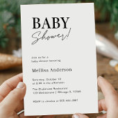 Minimale uitnodiging tot Baby shower
