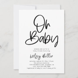 Minimale uitnodiging tot Baby shower
