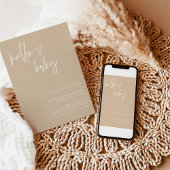 Minimale uitnodiging tot Baby shower | Genderneutr