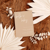 Minimale uitnodiging tot Baby shower | Genderneutr