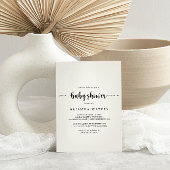 Minimale uitnodiging tot Baby shower voor kalligra