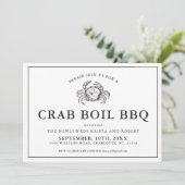 Minimale uitnodiging tot barbecues voor de achtert (Staand voorkant)