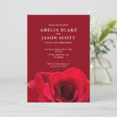 Minimale uitnodiging tot digitale rozenweddenschap (Staand voorkant)