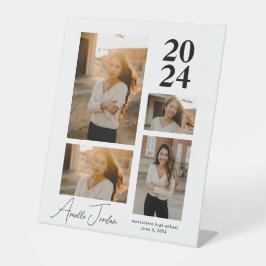 Minimale uitnodiging tot Folie jaar Afstuderen Reclamebord Met Voetstuk