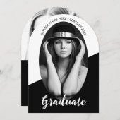 Minimale uitnodiging tot fotoAfstuderen (Voorkant / Achterkant)