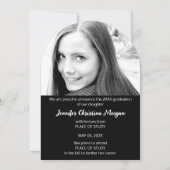 Minimale uitnodiging tot fotoAfstuderen (Achterkant)