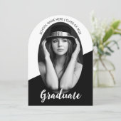 Minimale uitnodiging tot fotoAfstuderen (Staand voorkant)