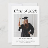 Minimale uitnodiging tot fotoAfstuderen (Voorkant)