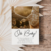 Minimale uitnodiging tot fotoBaby shower