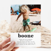 Minimale uitnodiging tot geboorte foto