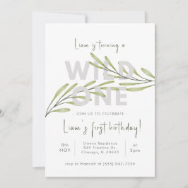 Minimale uitnodiging tot geboorte van wilde bloeme