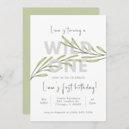 Minimale uitnodiging tot geboorte van wilde bloeme