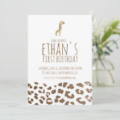 Minimale uitnodiging tot Giraffe van de dag (Staand voorkant)