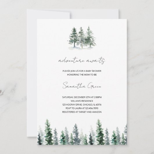 Minimale uitnodiging tot het indienen van Baby sho (Voorkant)