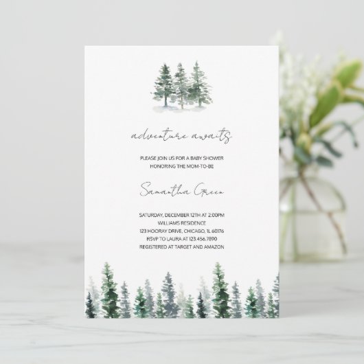 Minimale uitnodiging tot het indienen van Baby sho (Staand voorkant)