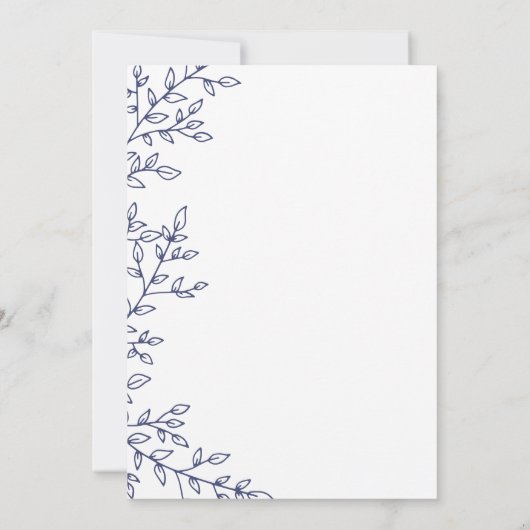 Minimale uitnodiging tot het indienen van een blau (Achterkant)