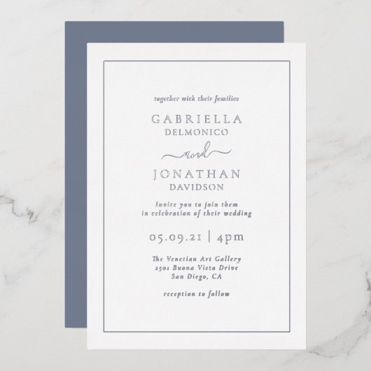 Minimale uitnodiging tot het indienen van olie met (Voorkant / Achterkant)