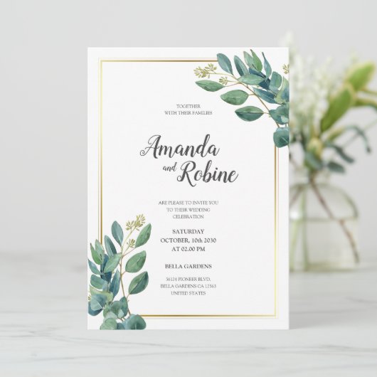 Minimale uitnodiging tot het uitzenden van een lef (Staand voorkant)