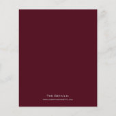 Minimale uitnodiging tot inschrijving op het huwel (Achterkant)